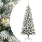 Preview: Künstlicher klappbarer Weihnachtsbaum Grün und Weiß 180 cm
