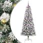 Preview: Künstlicher klappbarer Weihnachtsbaum Grün und Weiß 180 cm
