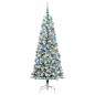 Preview: Künstlicher klappbarer Weihnachtsbaum Grün und Weiß 180 cm