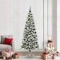 Preview: ARDEBO.de - Künstlicher klappbarer Weihnachtsbaum Grün und Weiß 210 cm