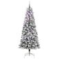 Preview: Künstlicher klappbarer Weihnachtsbaum Grün und Weiß 210 cm