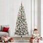 Preview: ARDEBO.de - Künstlicher klappbarer Weihnachtsbaum Grün und Weiß 240 cm