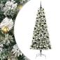 Preview: Künstlicher klappbarer Weihnachtsbaum Grün und Weiß 240 cm