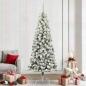 Preview: ARDEBO.de - Künstlicher klappbarer Weihnachtsbaum Grün und Weiß 240 cm