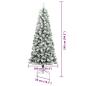 Preview: Künstlicher klappbarer Weihnachtsbaum Grün und Weiß 240 cm