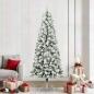 Preview: ARDEBO.de - Künstlicher klappbarer Weihnachtsbaum Grün und Weiß 240 cm