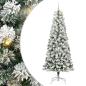 Preview: Künstlicher klappbarer Weihnachtsbaum Grün und Weiß 240 cm