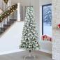 Preview: ARDEBO.de - Künstlicher klappbarer Weihnachtsbaum Grün und Weiß 240 cm