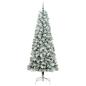 Preview: Künstlicher klappbarer Weihnachtsbaum Grün und Weiß 240 cm