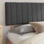 Preview: Bettgestell mit gepolstertem Kopfteil Dunkelgrau 200 x 200 cm