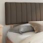 Preview: Bettgestell mit gepolstertem Kopfteil Taupe 200 x 200 cm