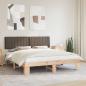 Preview: ARDEBO.de - Bettgestell mit gepolstertem Kopfteil Taupe 180 x 200 cm
