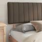 Preview: Bettgestell mit gepolstertem Kopfteil Taupe 180 x 200 cm