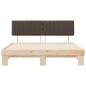 Preview: Bettgestell mit gepolstertem Kopfteil Taupe 180 x 200 cm