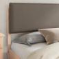 Preview: Bettgestell mit gepolstertem Kopfteil Taupe 200 x 200 cm
