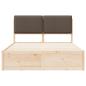 Preview: Bettgestell mit gepolstertem Kopfteil Taupe 160 x 200 cm
