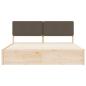 Preview: Bettgestell mit gepolstertem Kopfteil Taupe 180 x 200 cm