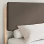 Preview: Bettgestell mit gepolstertem Kopfteil Taupe 140 x 200 cm