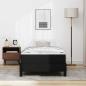 Preview: Bettrahmen mit Matratze Schwarz 90 x 190 cm Stoff