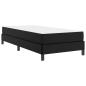 Preview: Bettrahmen mit Matratze Schwarz 90 x 190 cm Stoff