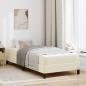 Preview: ARDEBO.de - Bettrahmen mit Matratze Creme 90 x 190 cm Stoff