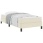 Preview: Bettrahmen mit Matratze Creme 90 x 190 cm Stoff