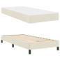 Preview: Bettrahmen mit Matratze Creme 90 x 190 cm Stoff