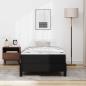 Preview: Bettrahmen mit Matratze Schwarz 90 x 200 cm Stoff
