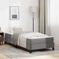 Preview: ARDEBO.de - Bettrahmen mit Matratze Grau 100 x 200 cm Stoff