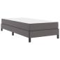 Preview: Bettrahmen mit Matratze Grau 100 x 200 cm Stoff