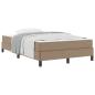 Preview: Bettrahmen mit Matratze Cappuccino 120 x 190 cm Stoff