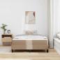 Preview: Bettrahmen mit Matratze Cappuccino 120 x 190 cm Stoff