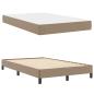 Preview: Bettrahmen mit Matratze Cappuccino 120 x 190 cm Stoff