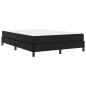 Preview: Bettrahmen mit Matratze Schwarz 140 x 190 cm Stoff