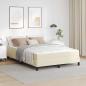 Preview: ARDEBO.de - Bettrahmen mit Matratze Creme 140 x 190 cm Stoff