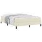 Preview: Bettrahmen mit Matratze Creme 140 x 190 cm Stoff