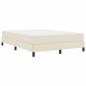 Preview: Bettrahmen mit Matratze Creme 140 x 190 cm Stoff