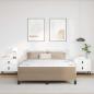 Preview: Bettrahmen mit Matratze Cappuccino 140 x 190 cm Stoff