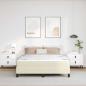 Preview: Bettrahmen mit Matratze Creme 140 x 200 cm Stoff