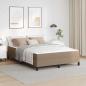 Preview: ARDEBO.de - Bettrahmen mit Matratze Cappuccino 140 x 200 cm Stoff