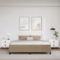 Preview: Bettrahmen mit Matratze Cappuccino 180 x 200 cm Stoff