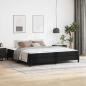 Preview: ARDEBO.de - Bettrahmen mit Matratze Schwarz 200 x 200 cm Stoff