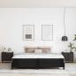 Preview: Bettrahmen mit Matratze Schwarz 200 x 200 cm Stoff