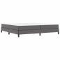 Preview: Bettrahmen mit Matratze Grau 200 x 200 cm Stoff