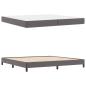 Preview: Bettrahmen mit Matratze Grau 200 x 200 cm Stoff