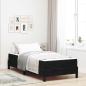 Preview: ARDEBO.de - Boxspringbett mit Matratze Schwarz 100 x 210 cm Stoff