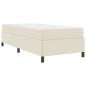 Preview: Bettrahmen mit Matratze Creme 90 x 190 cm Stoff