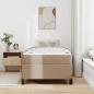 Preview: Bettrahmen mit Matratze Cappuccino 90 x 190 cm Stoff