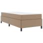Preview: Bettrahmen mit Matratze Cappuccino 90 x 190 cm Stoff