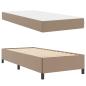 Preview: Bettrahmen mit Matratze Cappuccino 90 x 190 cm Stoff